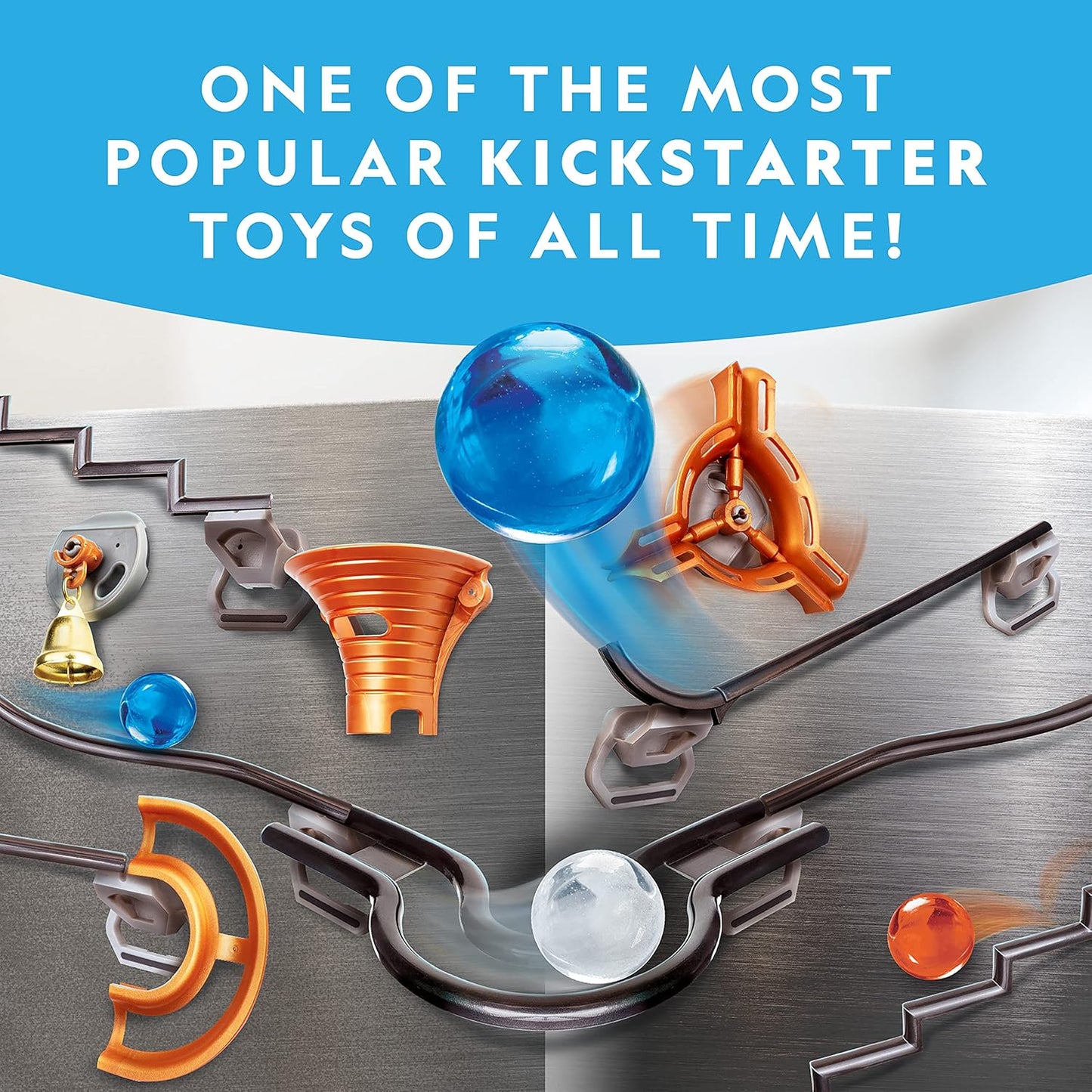 National Geographic Magnetic Marble Run - 75-Piece STEM Building Set for Kids & Adults
