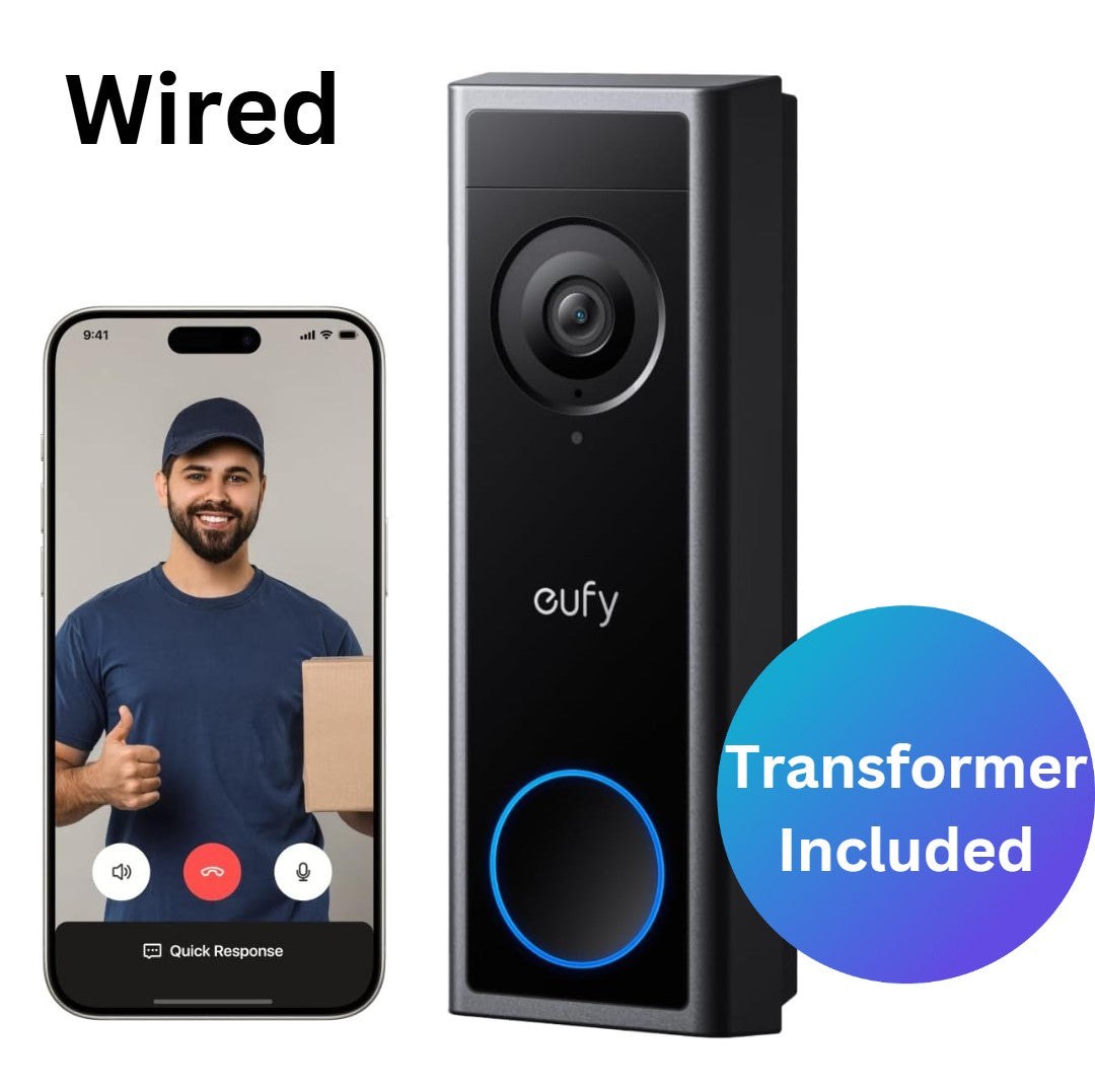eufy Video Doorbell , Battery or Wired Powered, 2K FHD, 16:9 Expanded View, Easy Installation, Ring Call, Human and Motion Detection, HomeBase S380 Compatible, No Monthly Fee