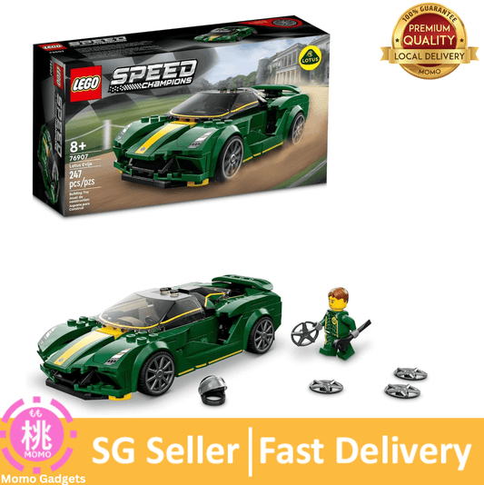 LEGO Speed Champions Lotus Evija 76907 Race Car Toy Model for Kids, Collectible Set with Racing Driver Minifigure