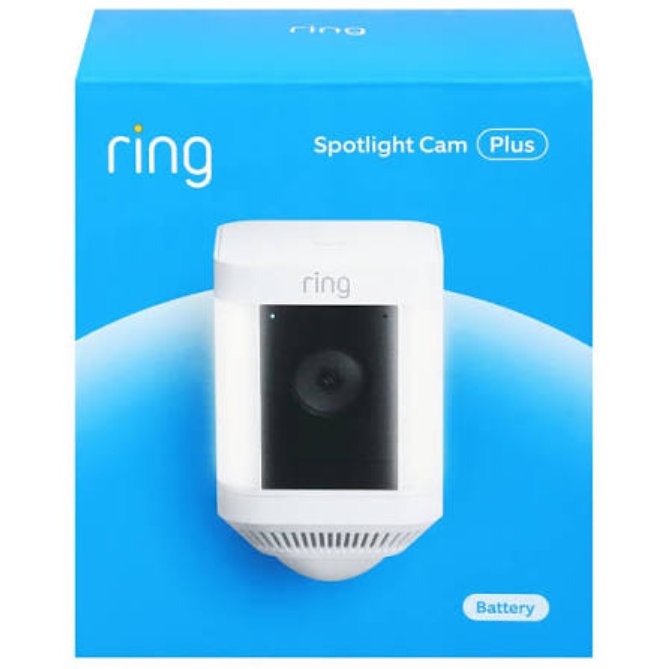 Ring Spotlight Camera Battery HD Security Camera with Built Two-Way Talk and a Siren Alarm, Works with Alexa