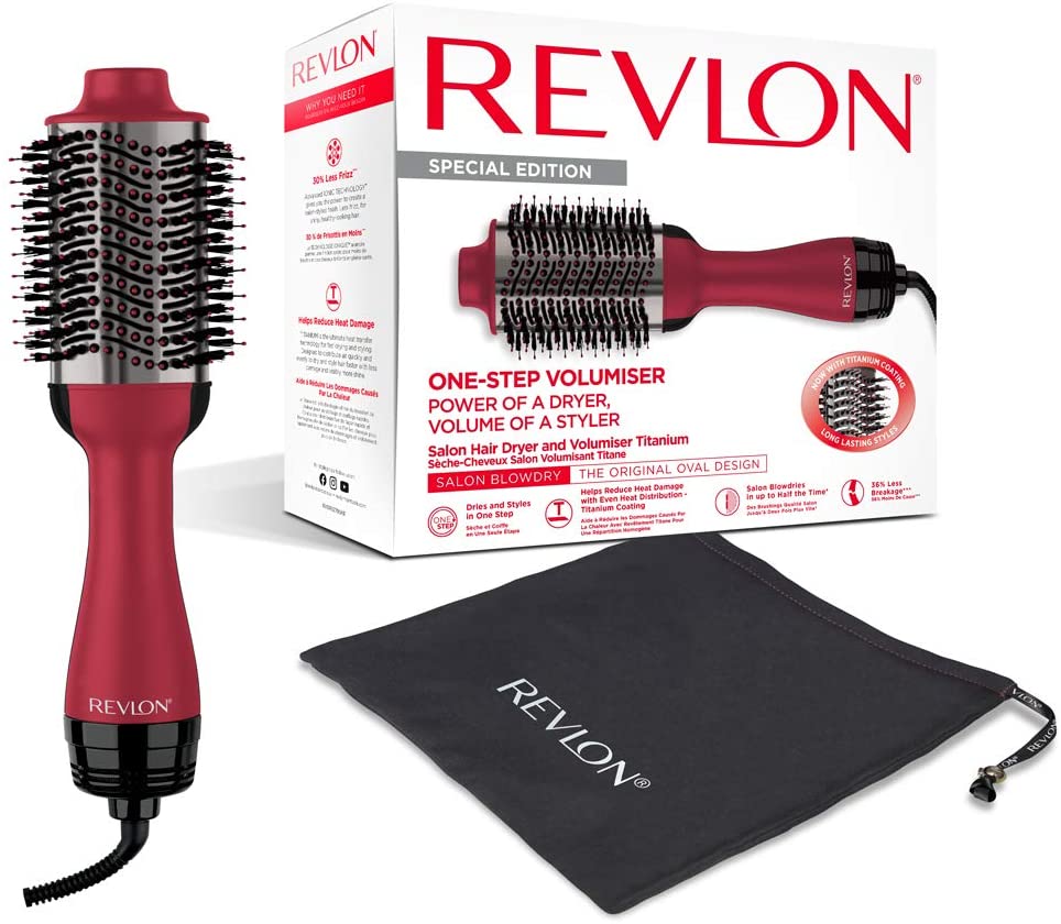 Revlon Salon One Step Hair Dryer and Volumiser Case option (One-Step, dry and style, 2-in-1 styling tool)