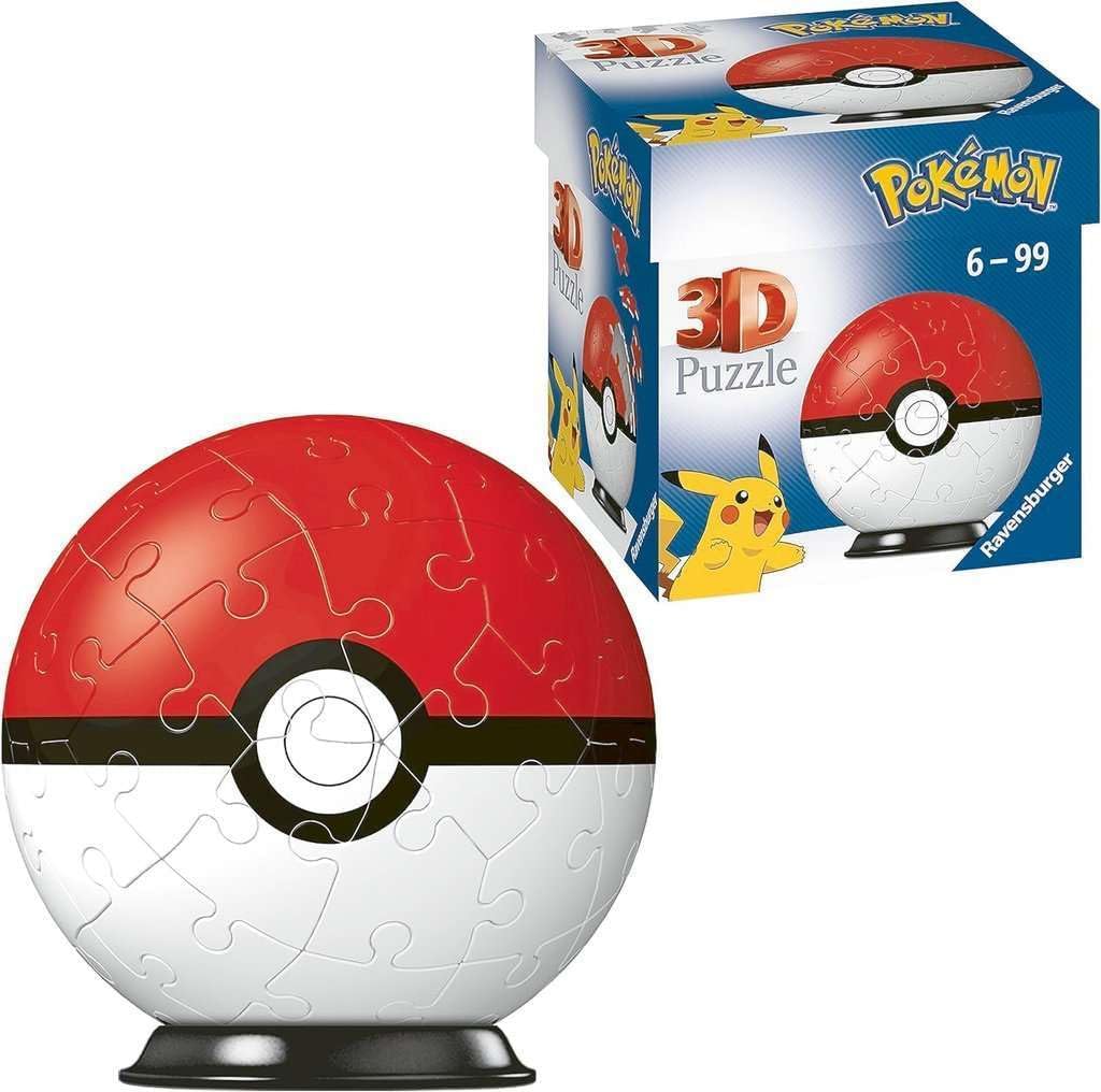Ravensburger Pokemon 3D Jigsaw Puzzle Ball for Kids Age 6 Years Up - 72 Pieces/54 Pieces/Pencil Pot 54 Pieces