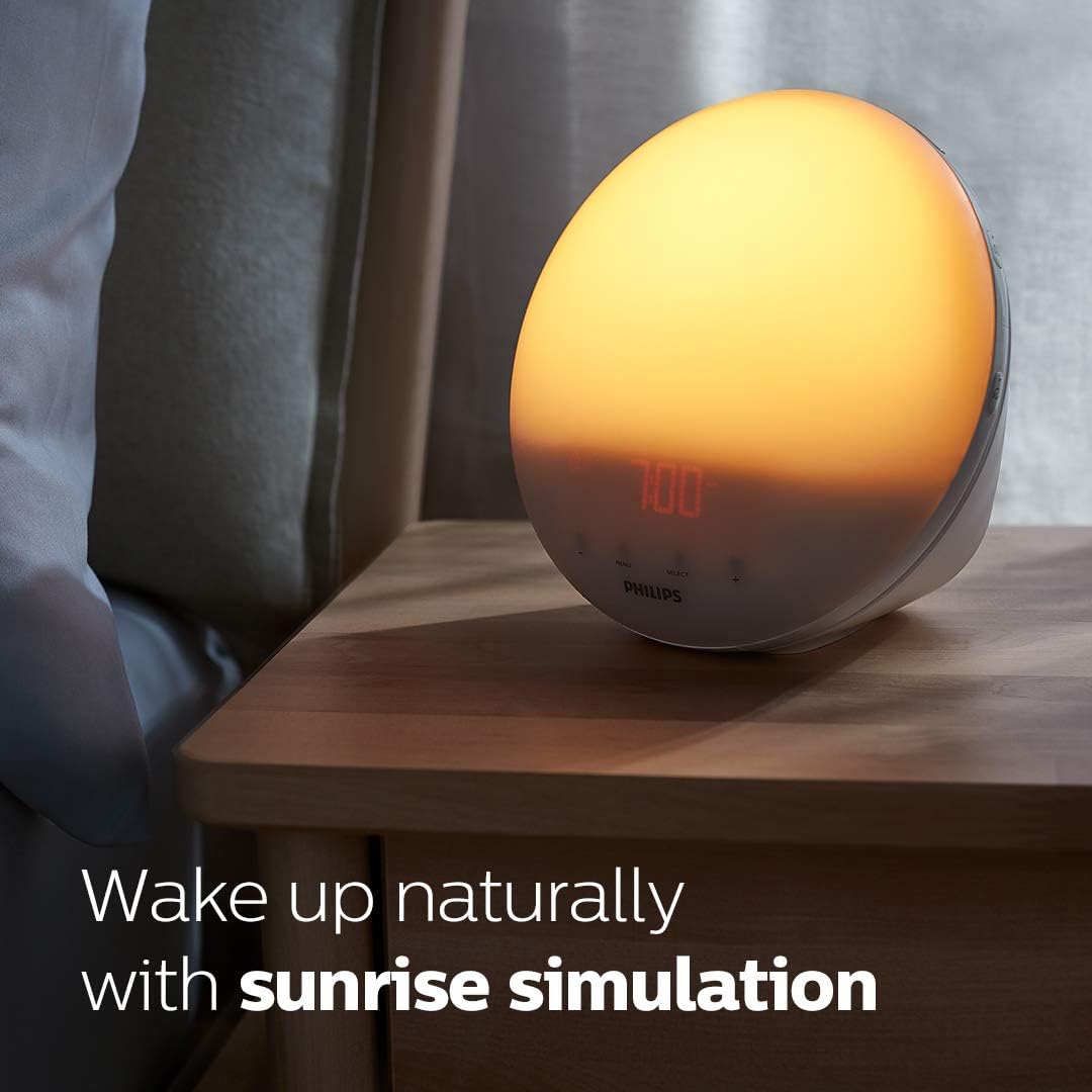 Philips Wake Up Light (US Set) Alarm Clock with Sunrise Simulation --- HF 3500/HF 3520 /HF3519