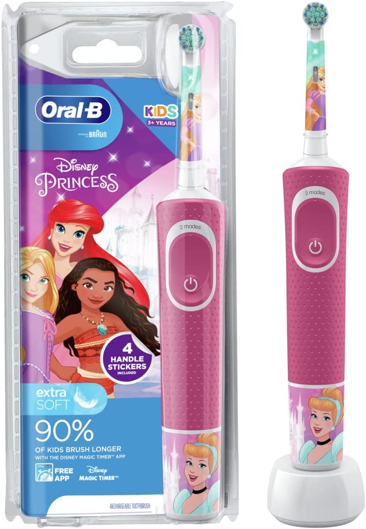 Oral B Kids Electric Rechargeable Toothbrush for Kids Featuring Disney Characters
