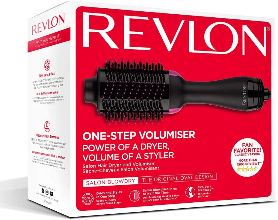 Revlon Salon One Step Hair Dryer and Volumiser Case option (One-Step, dry and style, 2-in-1 styling tool)