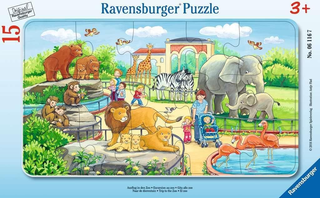 Ravensburger Trip to The Zoo / The Police Jigsaw Puzzle (15 Piece)
