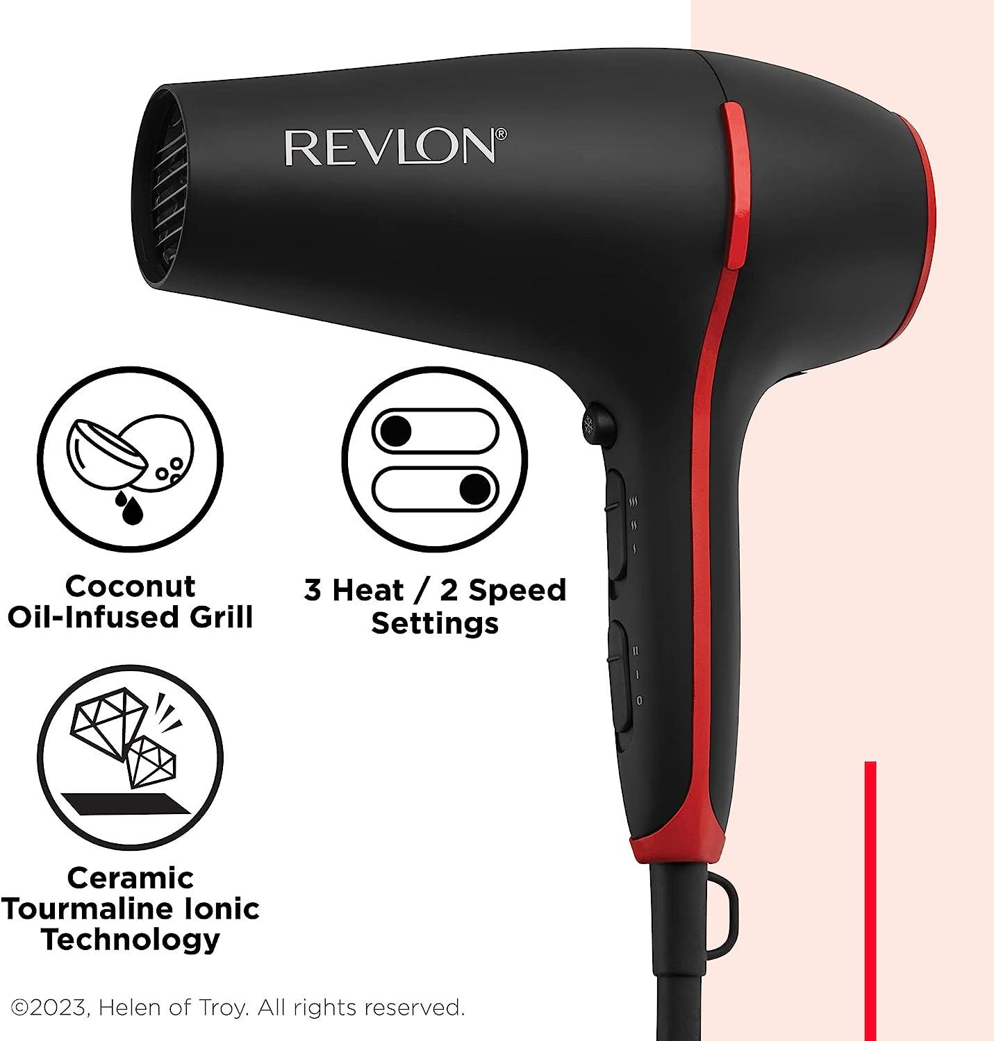 Revlon SmoothStay Coconut Oil Infused Hair Dryer | for Smooth, Shinier Hair
