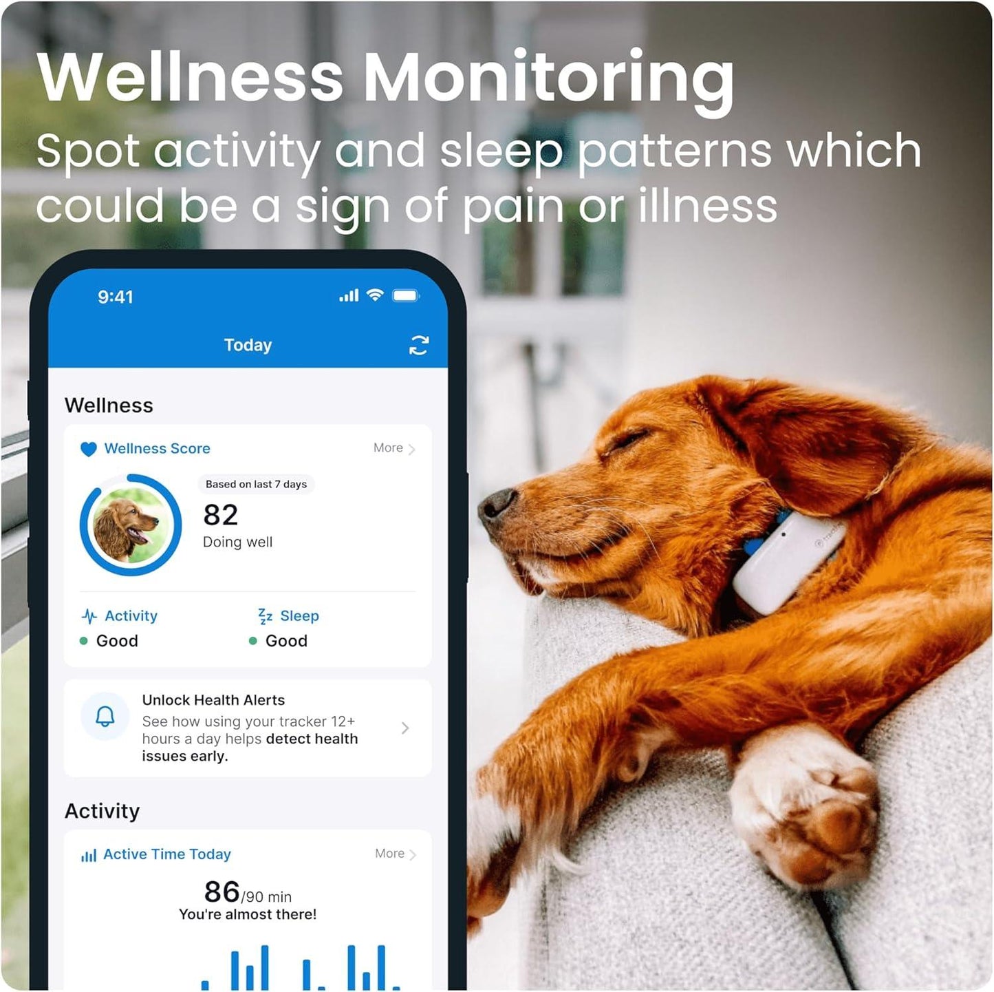 Tractive GPS Tracker &amp; Health Monitoring for Dogs - Market Leading Pet GPS Location Tracker