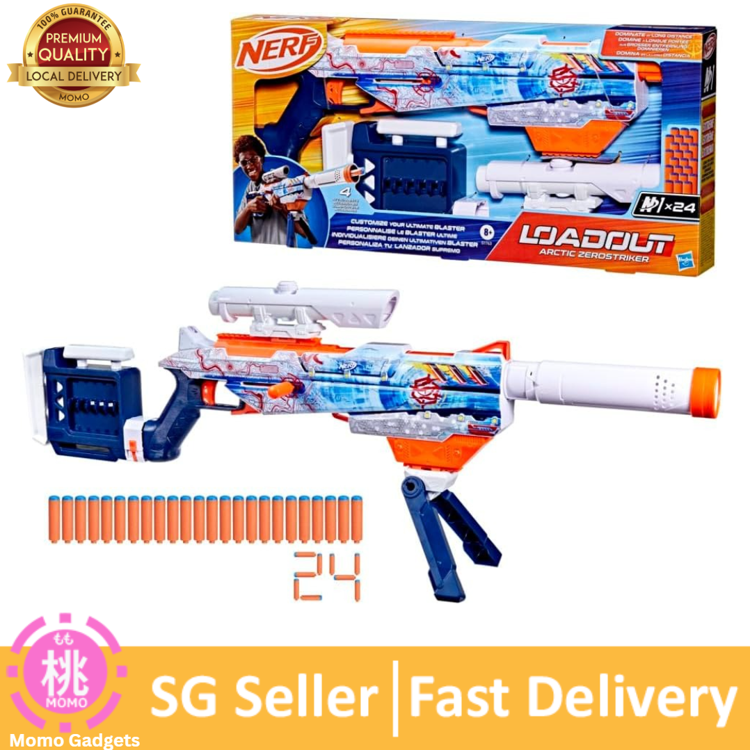 Nerf Loadout Arctic Zerostriker Blaster and N1 Darts