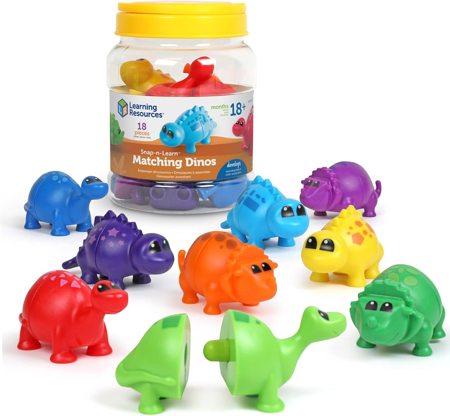 Learning Resources Snap-n-Learn Llamas-26 Pieces/ Dinos-18 Piece,Ages 18 months Toddler Learning Toys
