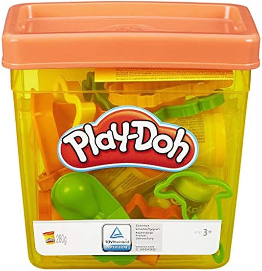 Play Doh Fun Tub Playset, Kids 3 Years and Up with Storage, 18 Tools, 5 Non-Toxic Colors