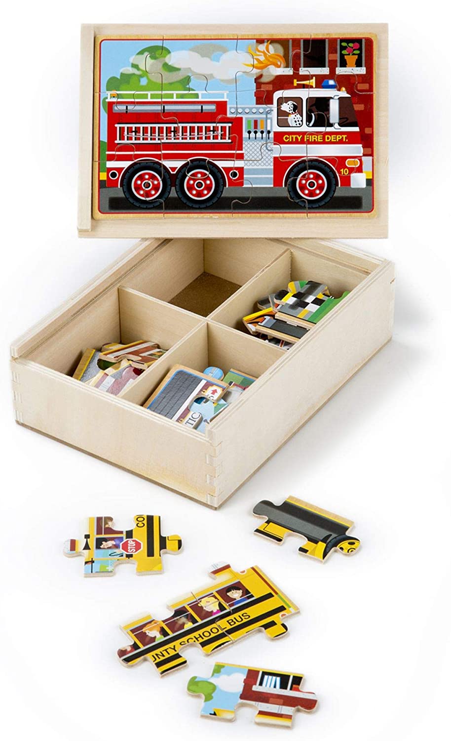 Melissa and Doug Wooden Jigsaw Puzzles in a Box