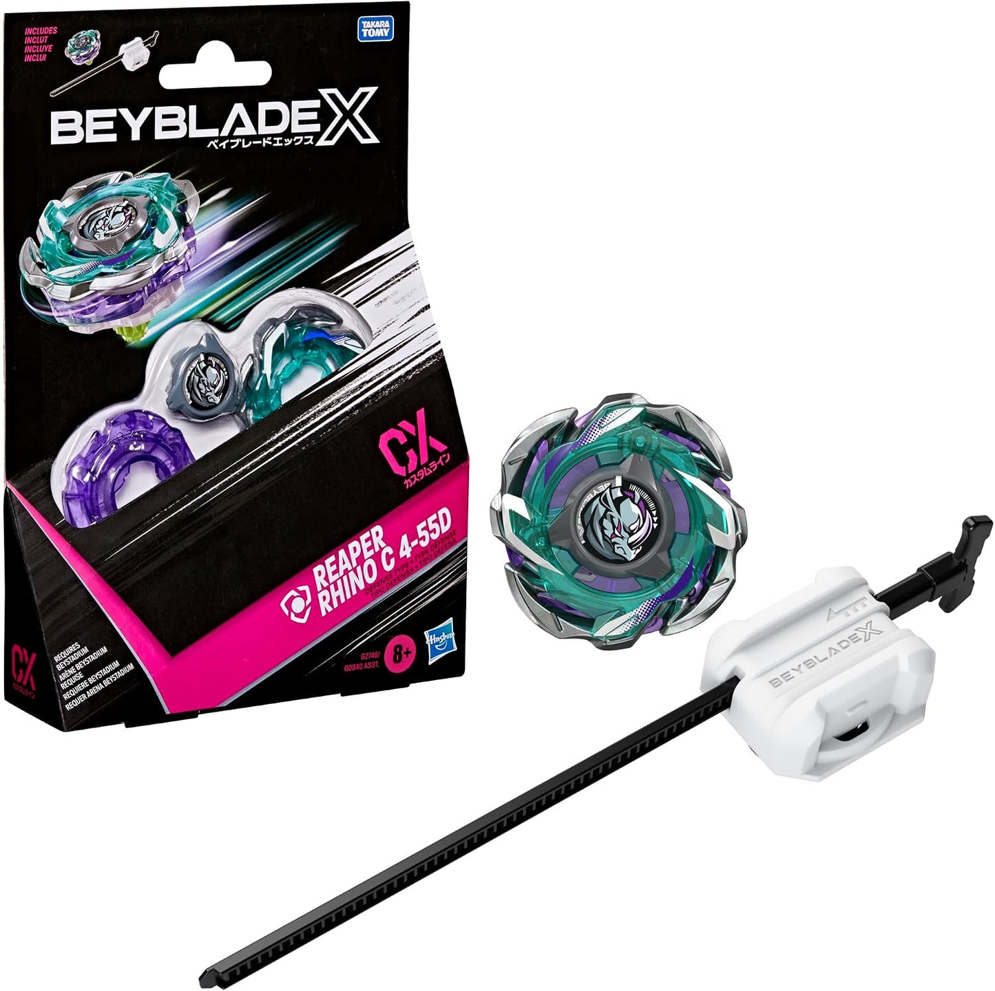 Beyblade X Soar Phoenix 9-60GF / Dranzer Spiral 3-80T / Transformers Collab 4-60P VS 4-80B / Rudder Phoenix 4-70LF / Cobalt Dragoon 2-60C Deluxe String Launcher Set