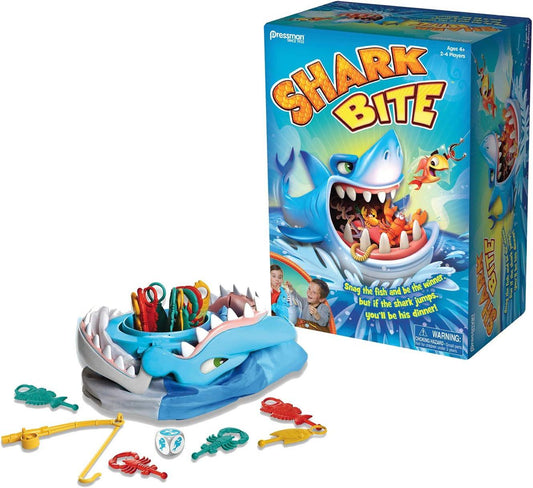 Pressman Shark Bite with Let's Go Fishin' Card Game - Momo Gadgets