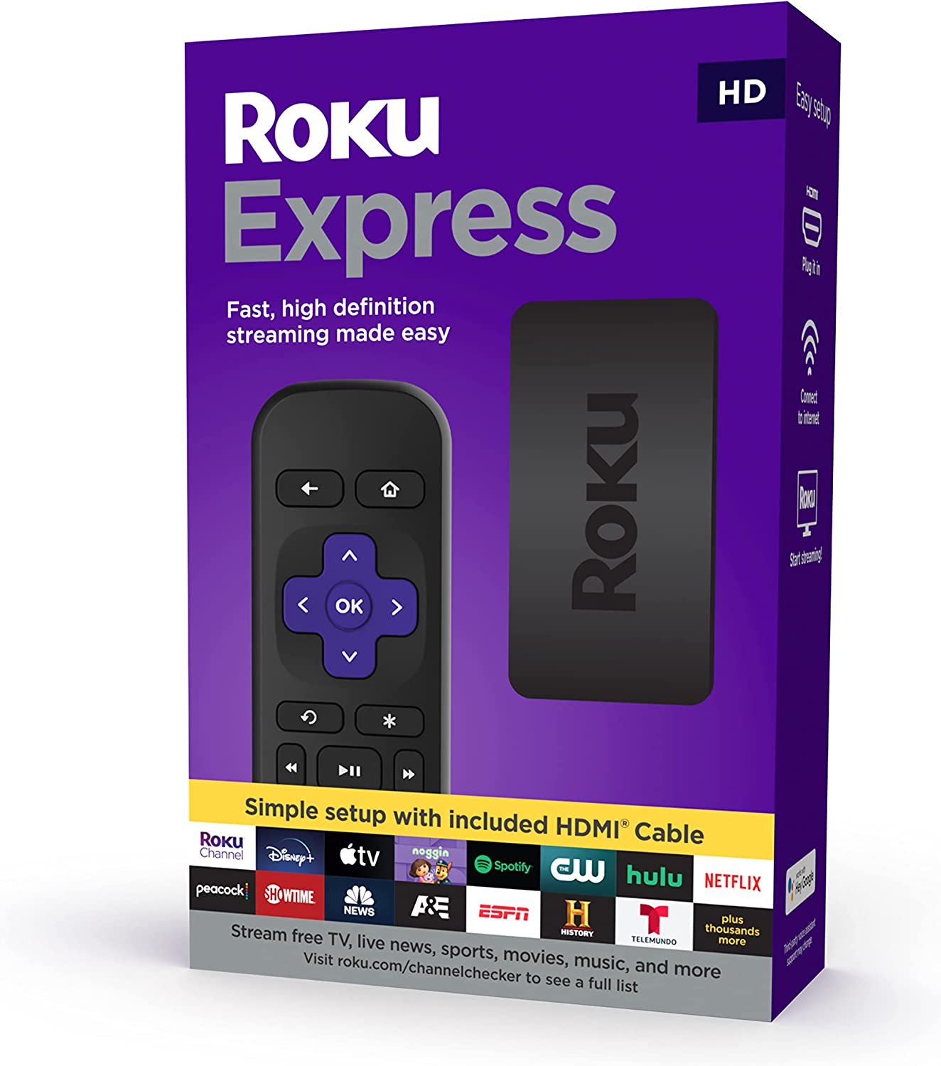 Roku Express HD or 4k+ option Streaming Media Player (latest version)