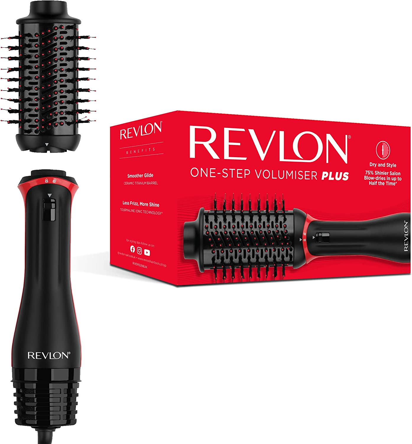 Revlon Salon One Step Hair Dryer and Volumiser Case option (One-Step, dry and style, 2-in-1 styling tool)