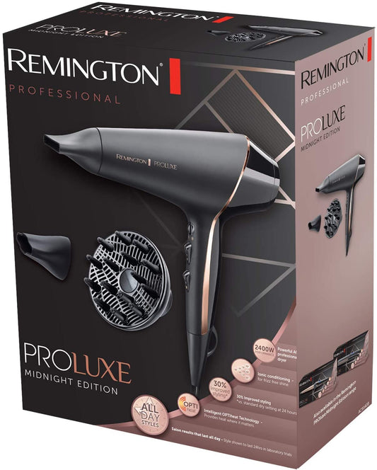 Remington AC9140B Proluxe Ionic Hair Dryer with Styling Shot and Intelligent OPTIHeat Control Settings