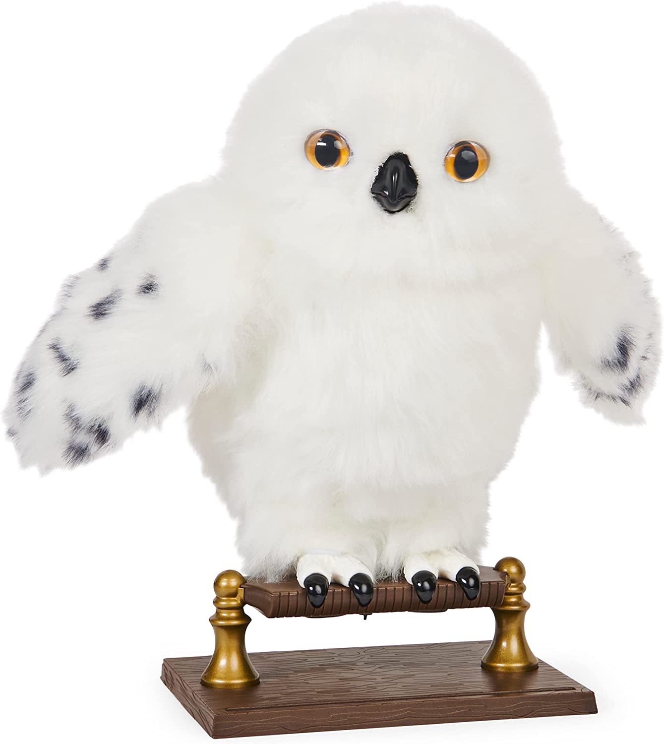 Wizarding World Harry Potter, Enchanting Hedwig Interactive Owl with Over 15 Sounds and Movements and Hogwarts Envelope, Kids Toys for Ages 5 and up,Multicolor