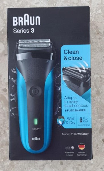 Braun Series 3 310S / 3010BT Shaver and Beard Trimmer ,Electric Shaver for Men - Wet and Dry Electric Razor with 3 Flex Head