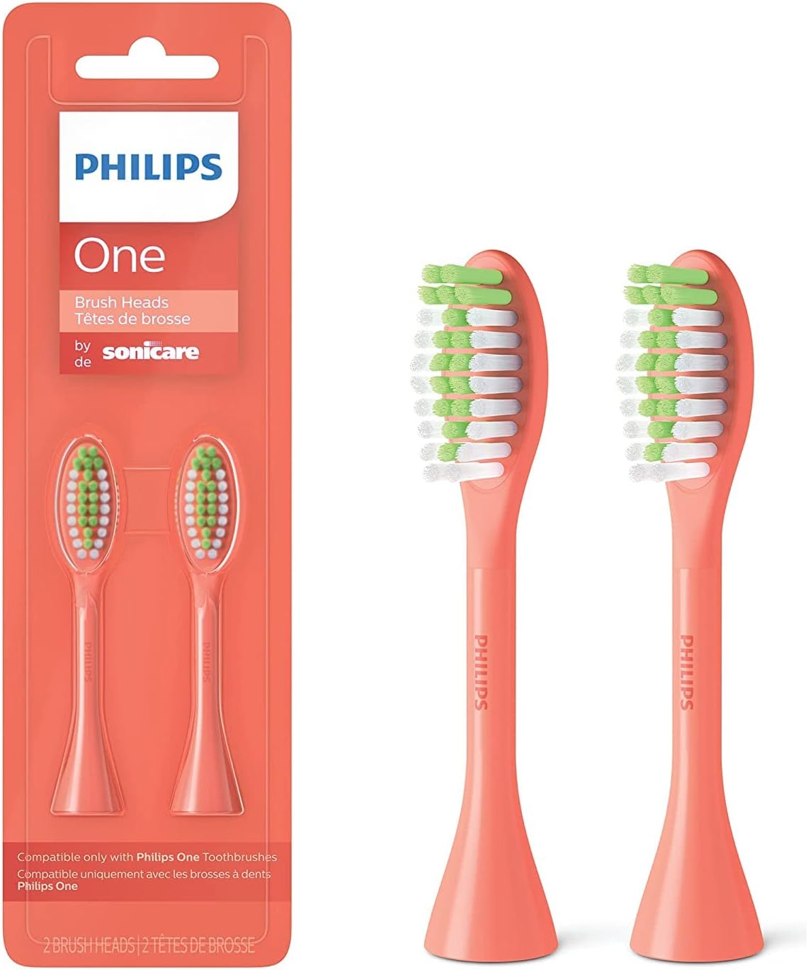 Philips One by Sonicare Battery Toothbrush, or replacement Brush Head, Midnight Blue,