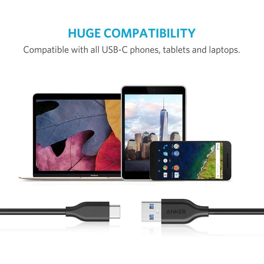 Anker Powerline USB C to USB 3.0 Cable with 10Gbps or 5Gbps 56k Ohm Pull-up Resistor Oculus Quest Link Cable - Momo Gadgets