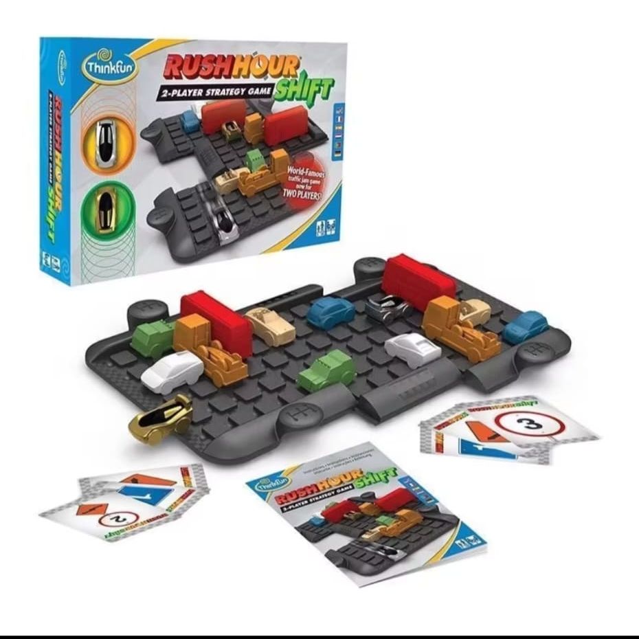 ThinkFun Rush Hour / Rush Hour Junior / Deluxe Edition Traffic Jam Brain Game and STEM Toy for Boys and Girls