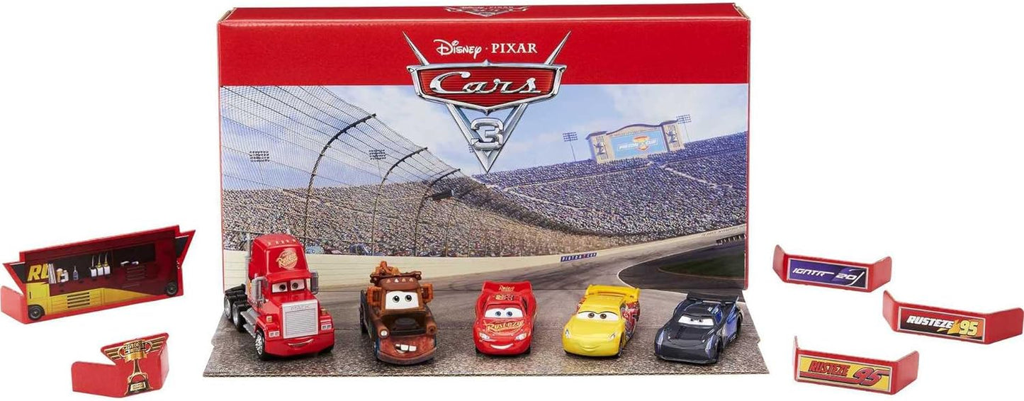Mattel Disney and Pixar Cars Vehicle Set of 4 Die Cast Metal , Florida 500 Piston Cup Race