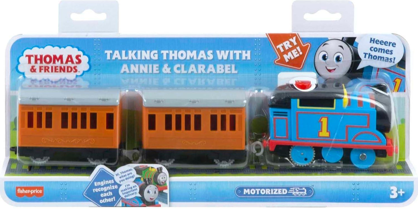Thomas & Friends Motorized Toy Train Talking Thomas / Gordon Engine with Sounds Phrases & Passenger Cars