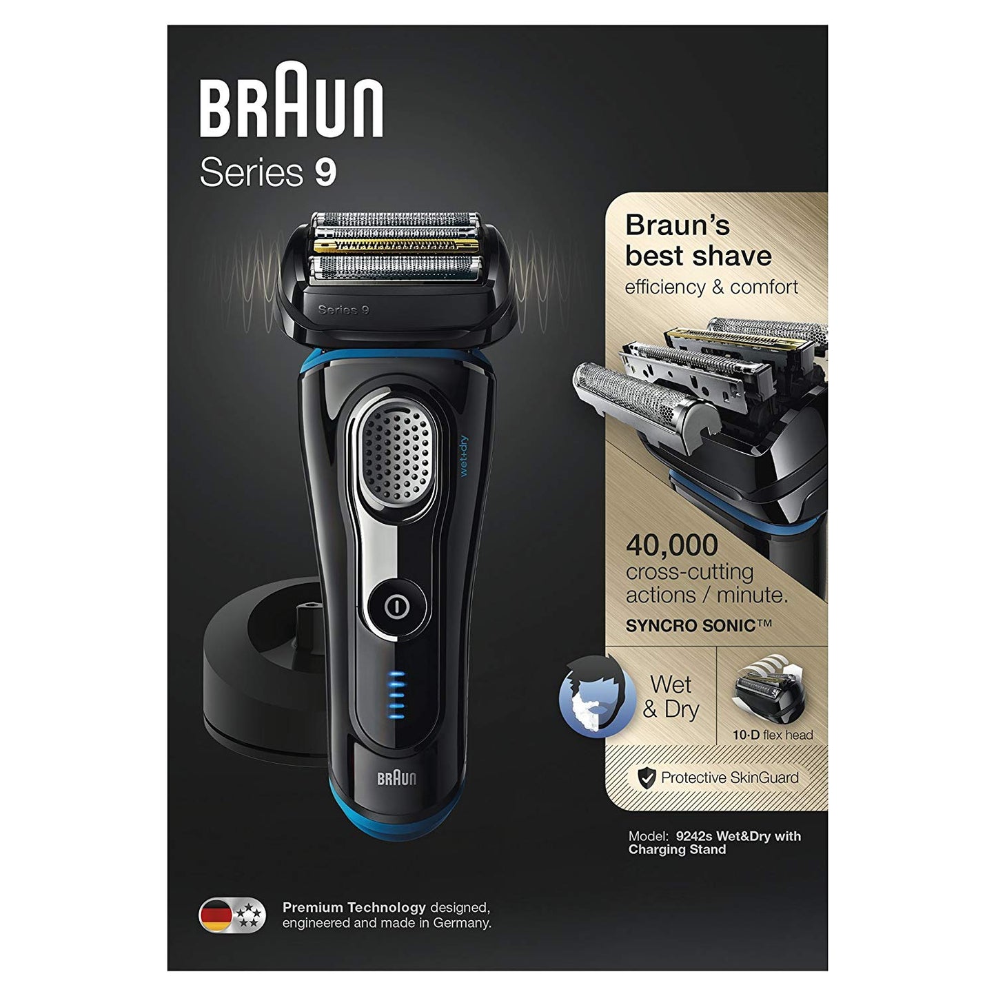 Braun Series 9 Electric Rechargeable Shaver for Men - 9242s