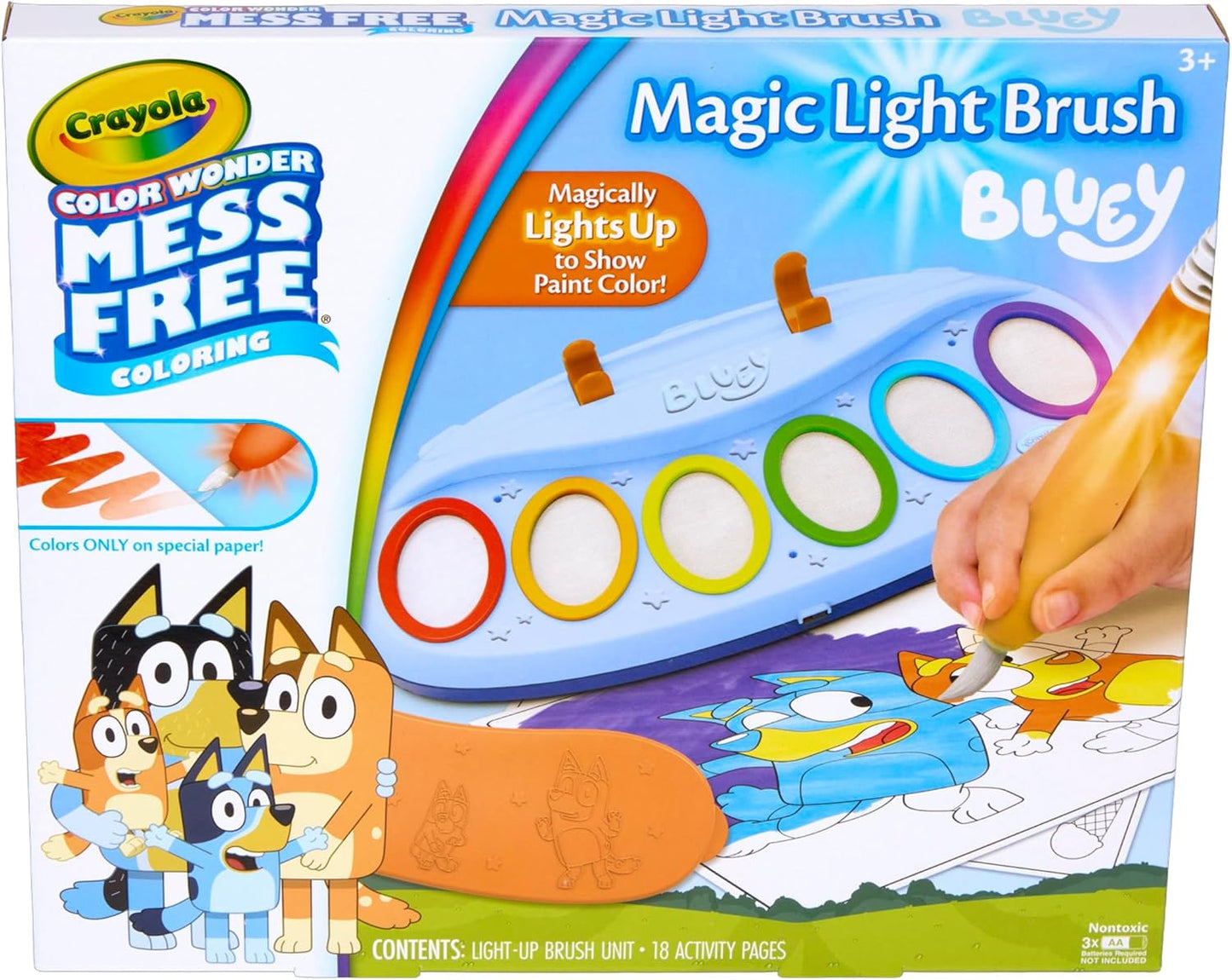 Crayola Color Wonder Magic Light Brush, Mess Free Painting Station for Kids, Toddler Toys & Activities, Ages 3+