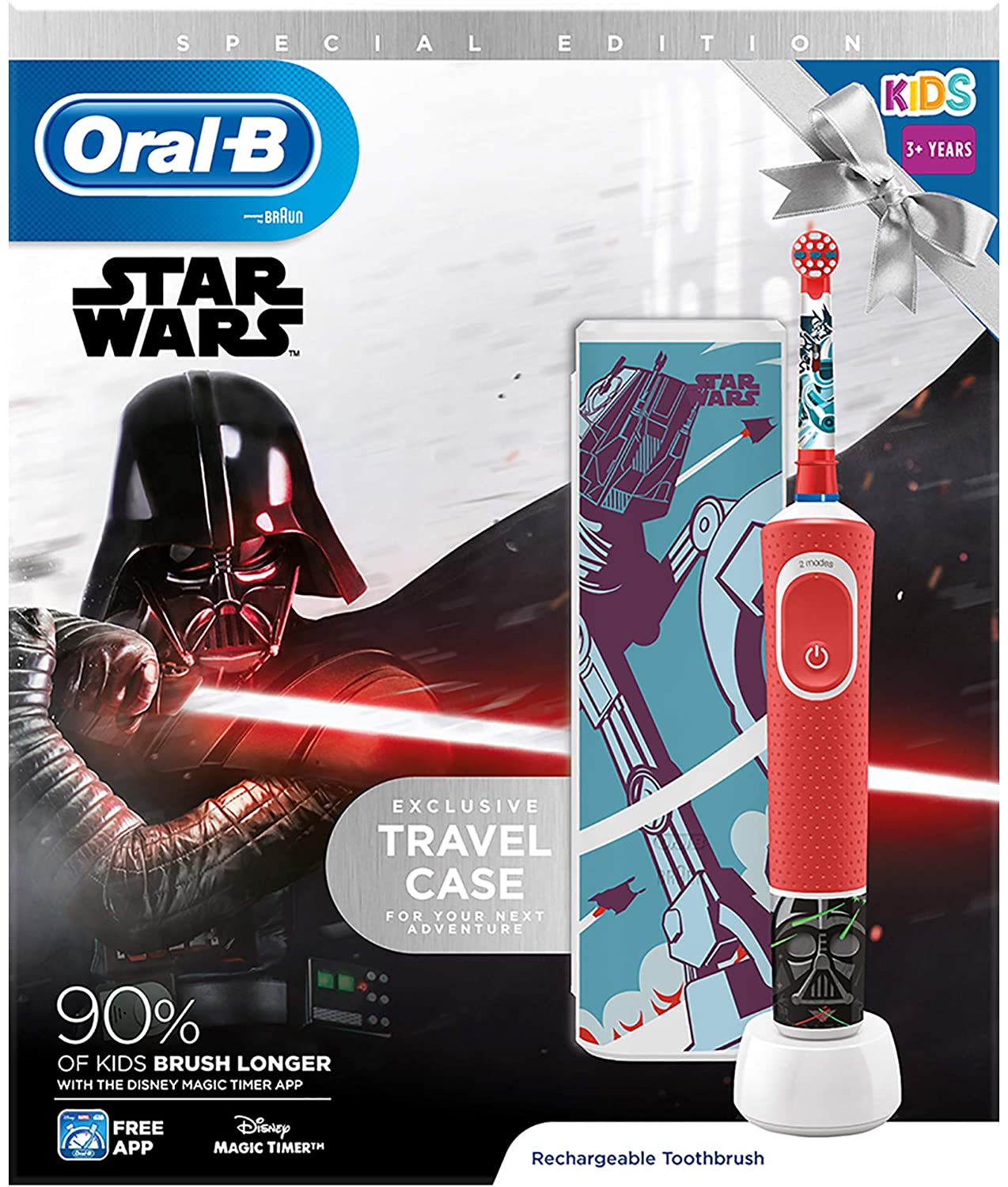 Oral B Kids Electric Rechargeable Toothbrush for Kids Featuring Disney Characters