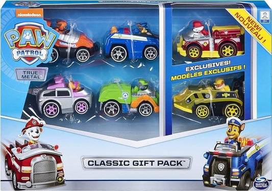 Paw Patrol, True Metal Classic Gift Pack of 6 Collectible Die-Cast Vehicles, 1:55 Scale - Momo Gadgets