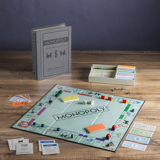 WS Game Company Monopoly Vintage Bookshelf Edition - Momo Gadgets