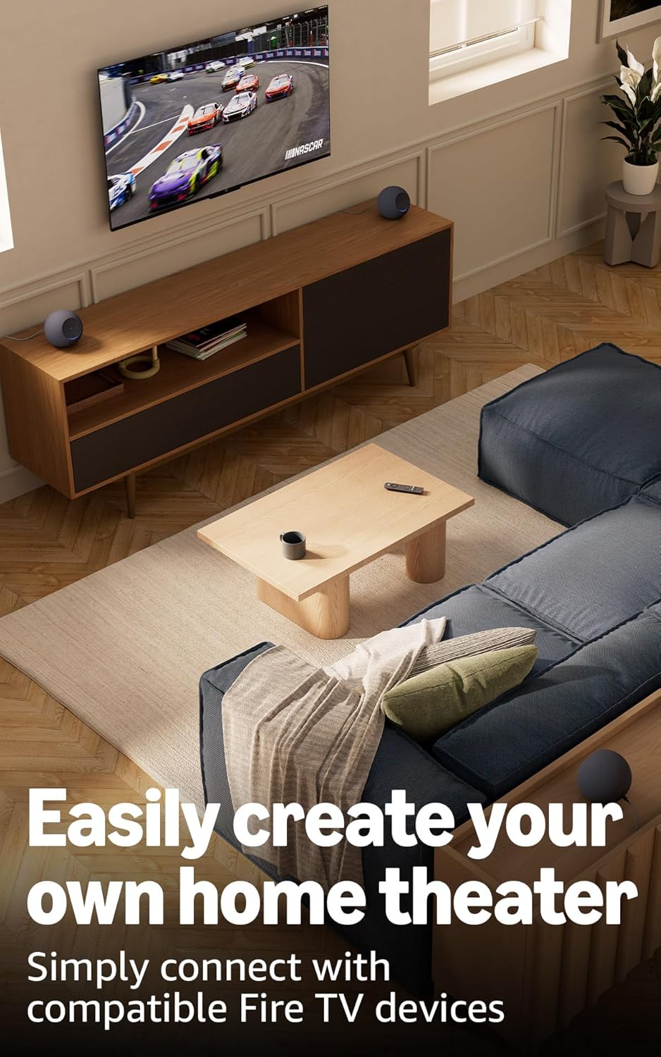 Amazon Echo Studio (newest model), compact design, immersive spatial audio and Dolby Atmos, with Alexa+ Early Access, Graphite