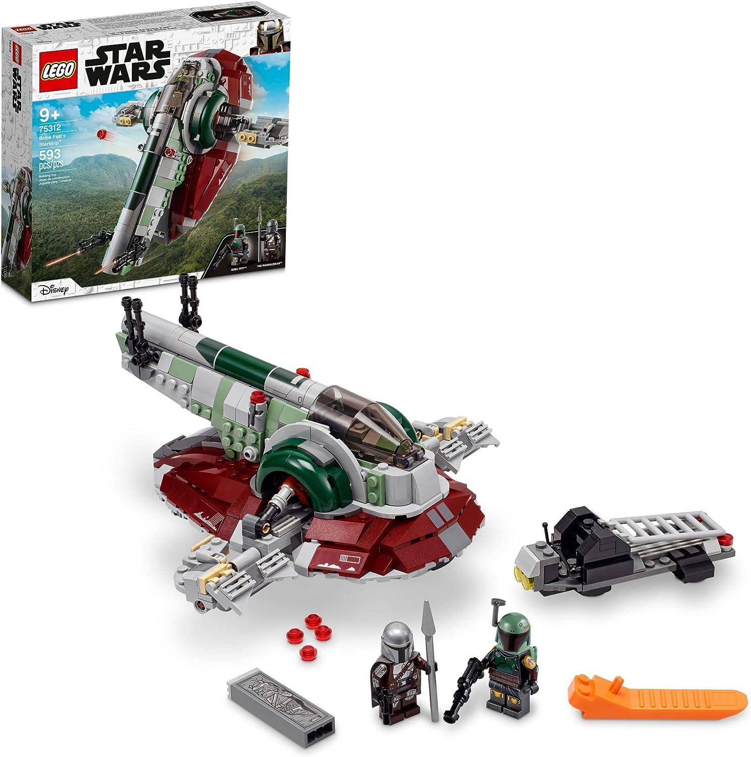 LEGO Star Wars Boba Fett’s Starship 75312 Building Toy Set for Kids, Boys, and Girls (593 Pieces) - Momo Gadgets