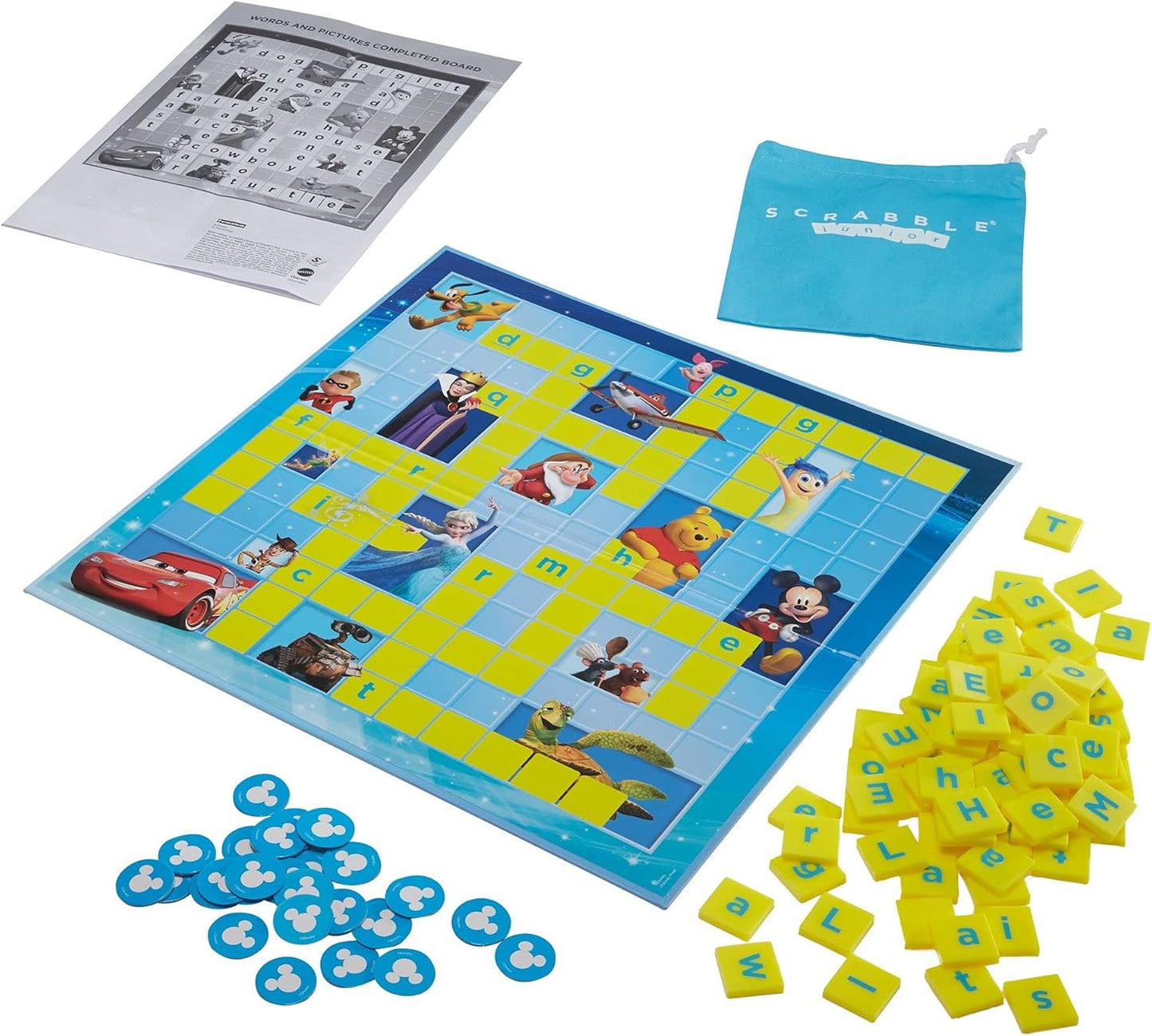 Mattel Games Scrabble Junior/Disney Children Board Game from 6 Years