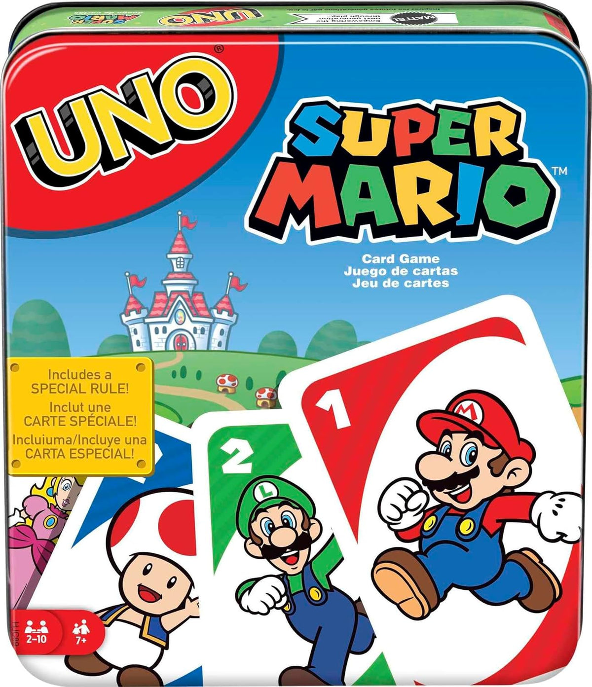 UNO Card Game, Themed to Minecraft Video Game/ The Amazing Spider-Man, Travel Games, Storage Tin Box
