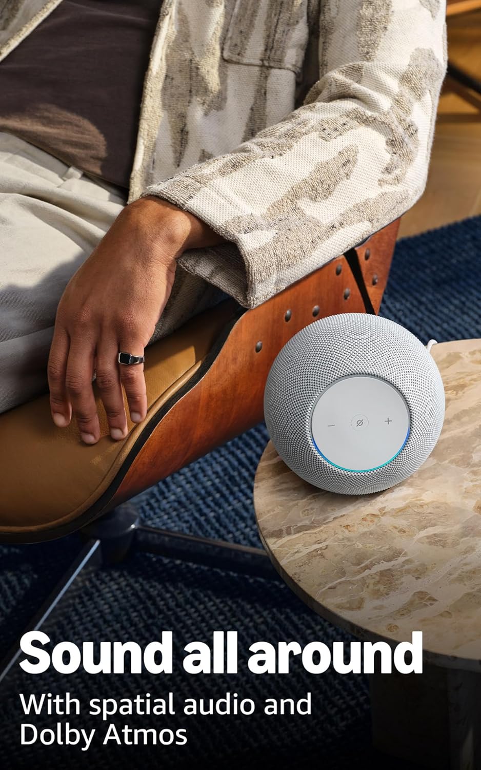 Amazon Echo Studio (newest model), compact design, immersive spatial audio and Dolby Atmos, with Alexa+ Early Access, Graphite