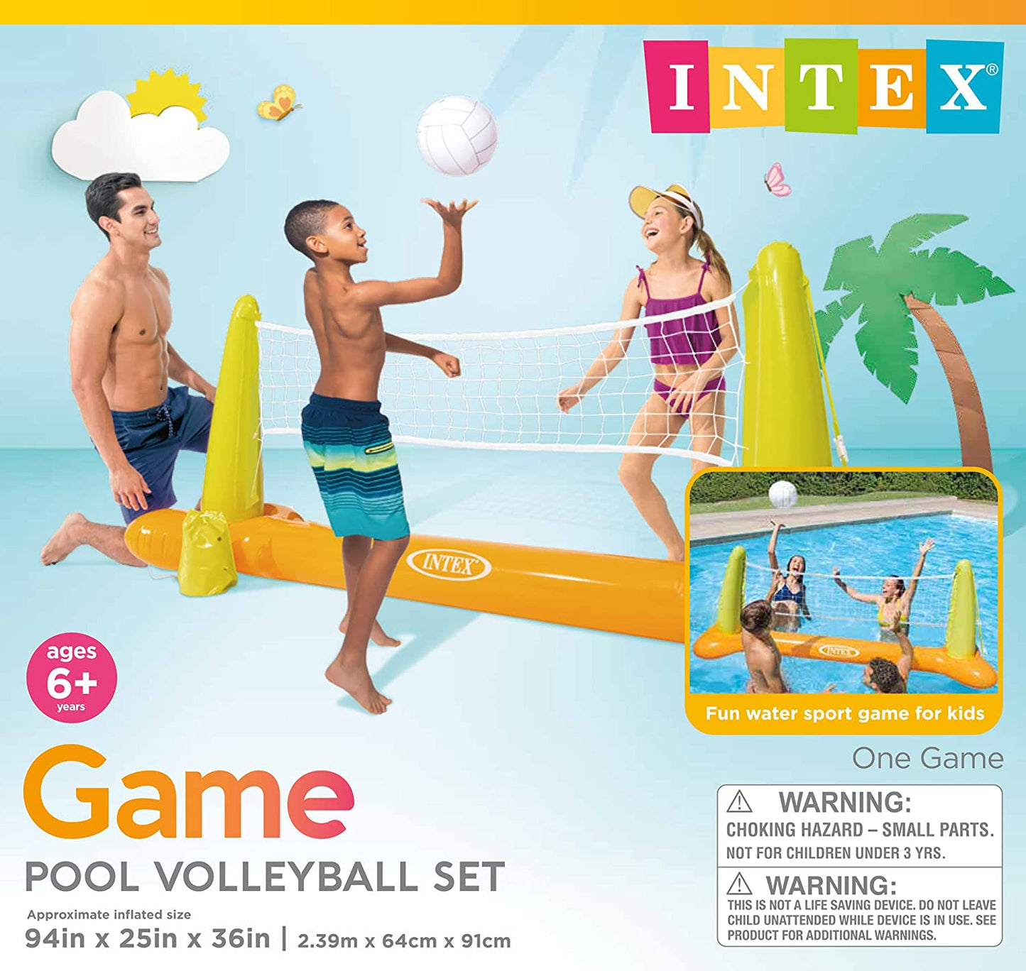 Intex Pool Volleyball / Wasserspiel Floating Hoops Game