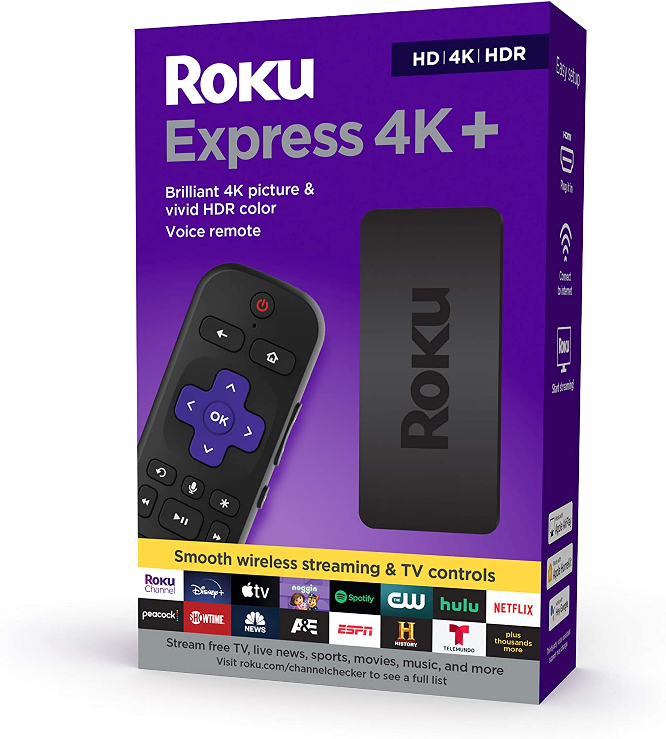 Roku Express HD or 4k+ option Streaming Media Player (latest version)