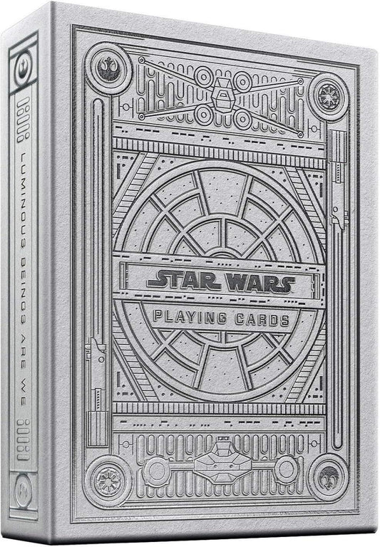 theory11 Star Wars Playing Cards Silver Edition - Light Side (White) - Momo Gadgets