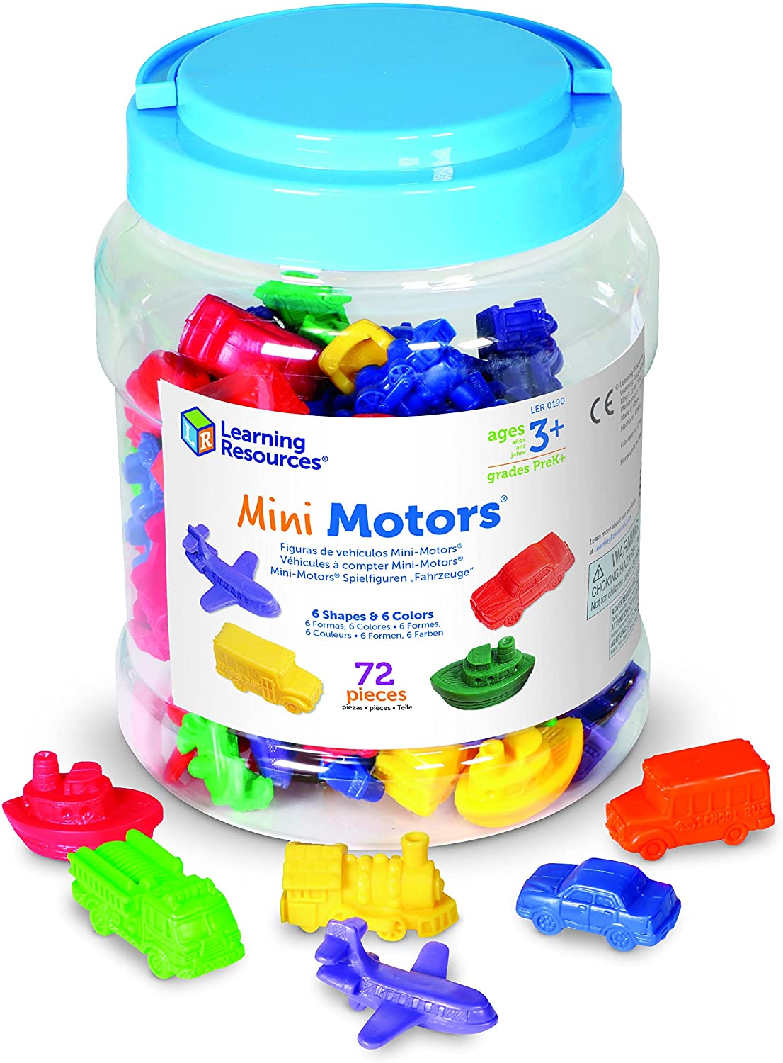 Learning Resources Mini Motors Counting and Sorting Fun Set, Ages 3+ Car Counters for Kids