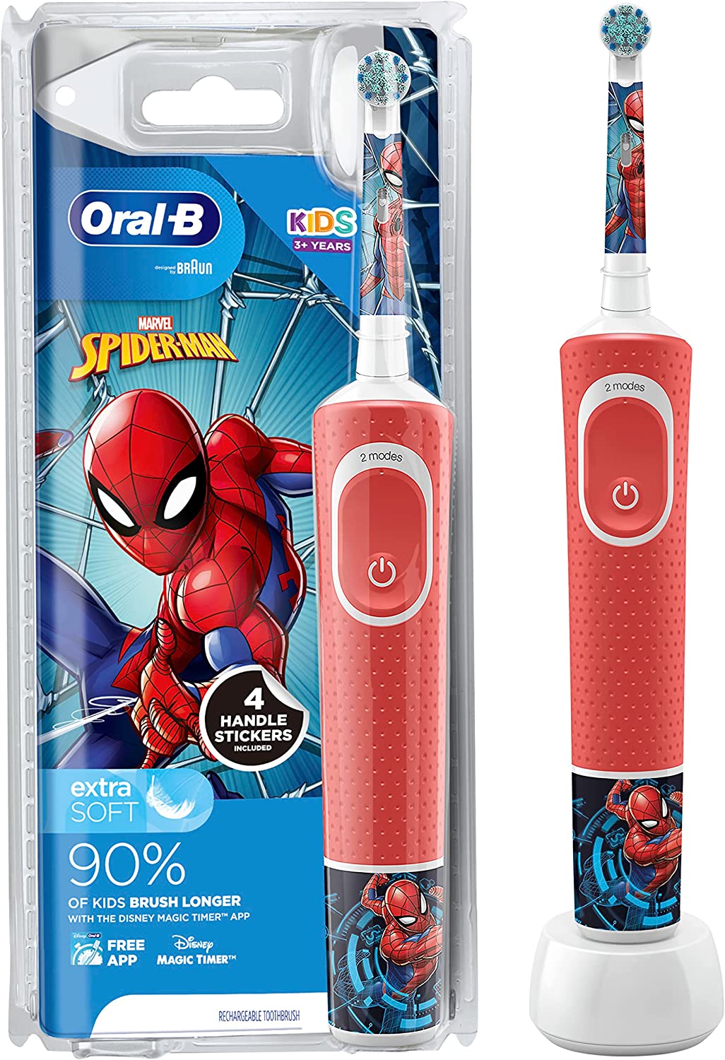 Oral B Kids Electric Rechargeable Toothbrush for Kids Featuring Disney Characters