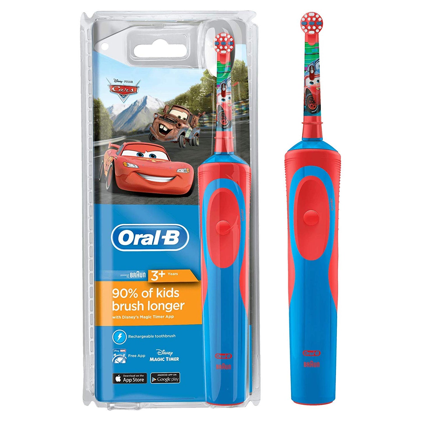 Oral B Kids Electric Rechargeable Toothbrush for Kids Featuring Disney Characters