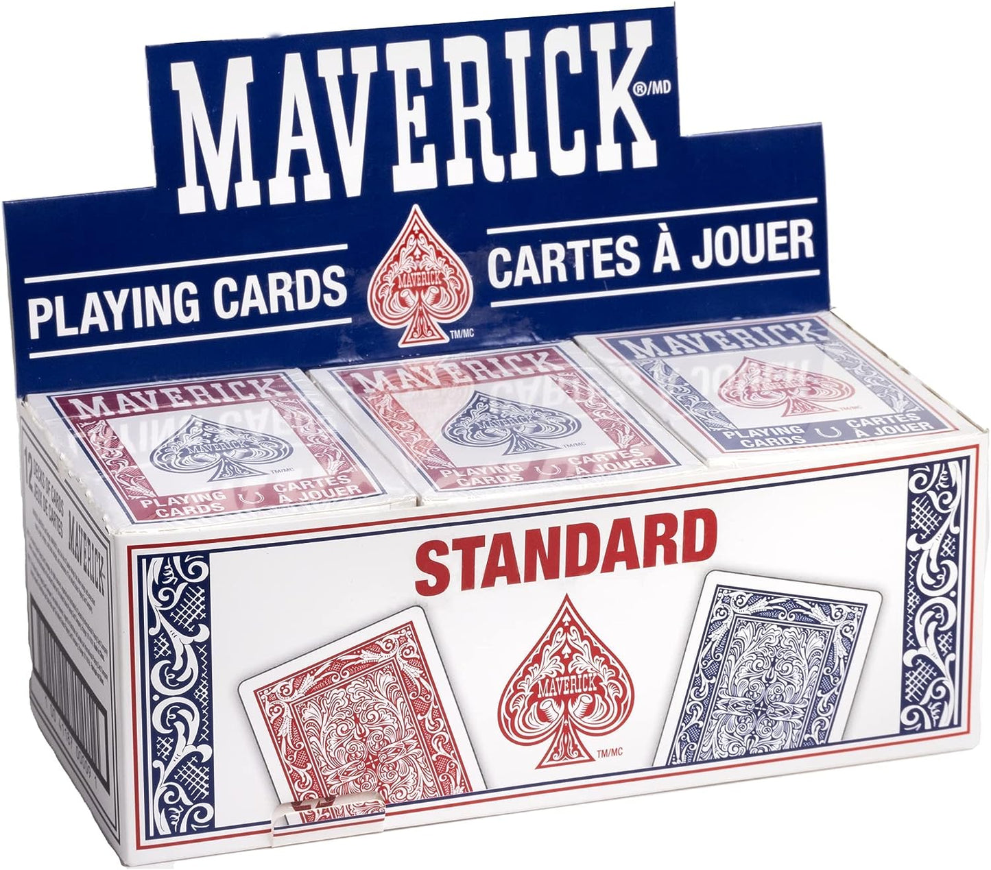Maverick Standard Playing Cards option of 12 Pack, or 6 pack, Poker Size Standard Card Game