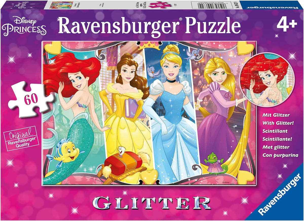 Ravensburger - Disney Princess Heartsong 60 Piece Glitter Jigsaw Puzzle for Kids