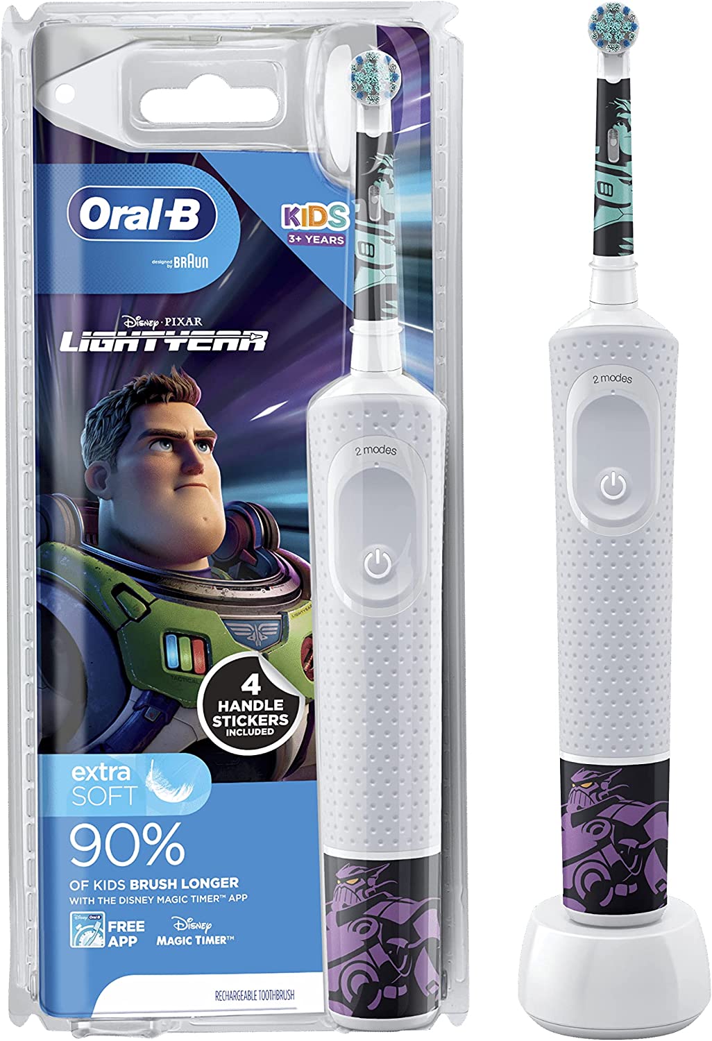Oral B Kids Electric Rechargeable Toothbrush for Kids Featuring Disney Characters
