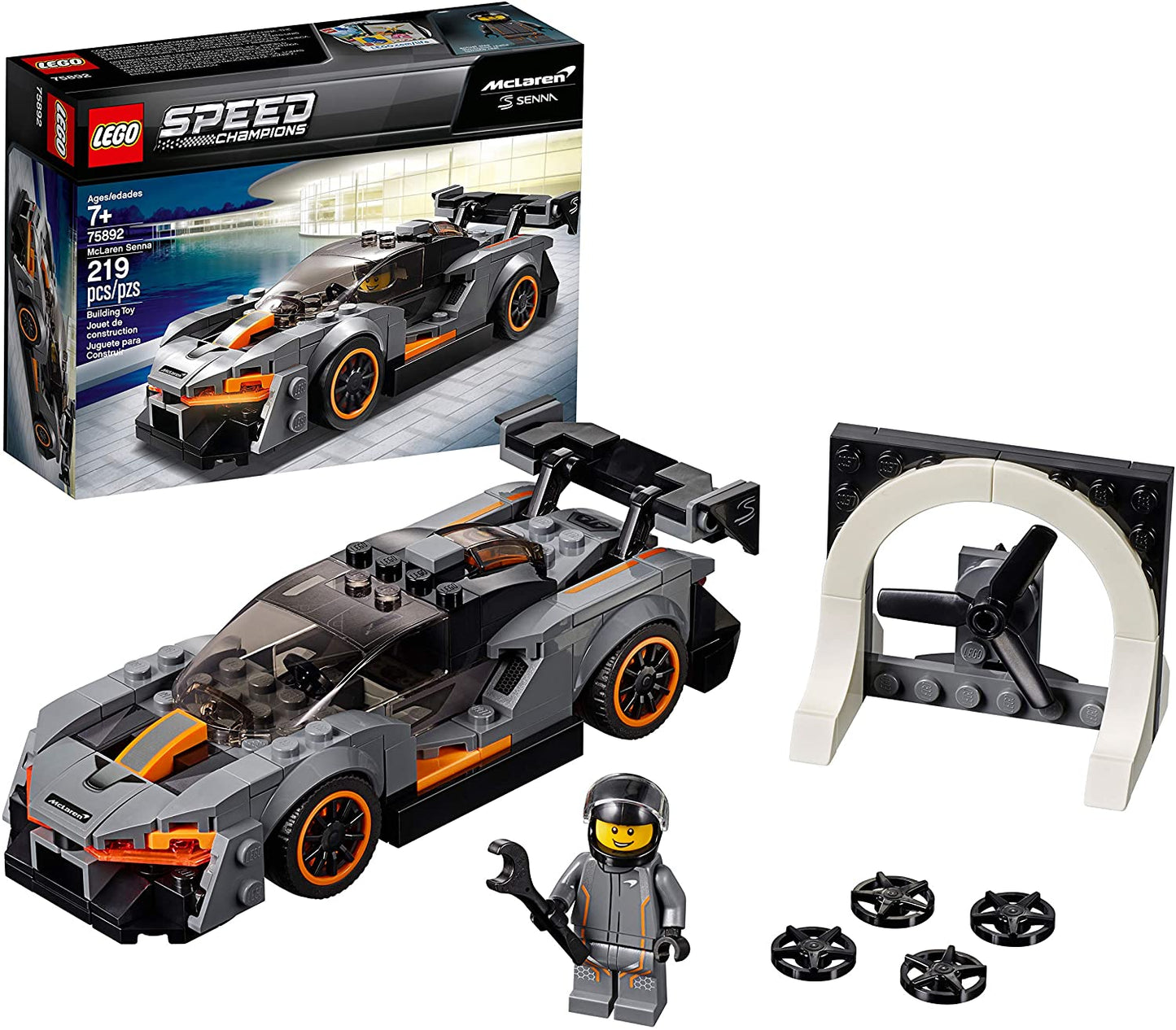 LEGO Speed Champions McLaren Senna 75892 / 42141 Technic McLaren Formula 1 2022 Replica Race Car Model Building Kit
