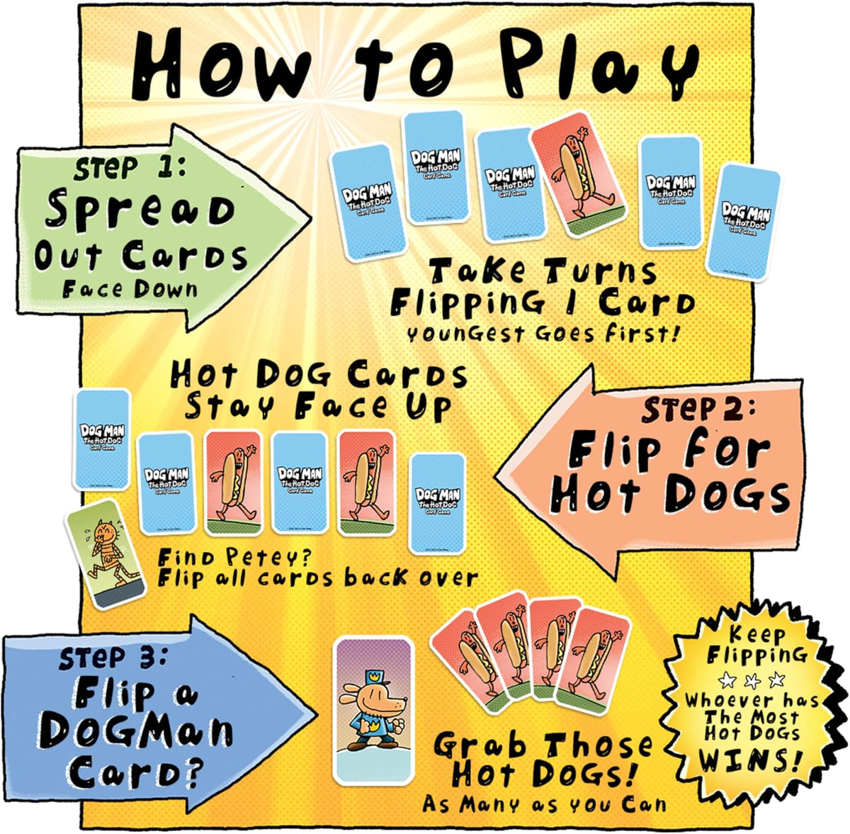 Dog Man detective card game - dog man detective dog parent-child casual party board game