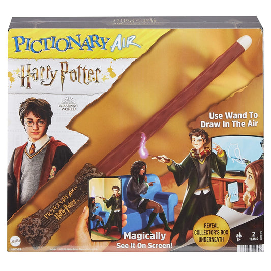 PICTIONARY AIR Harry Potter Family Drawing Game, Wand Pen, 112 Clue Cards, Gift for for 8 Year Olds & Up - Momo Gadgets